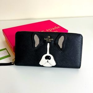 NWT Kate Spade French Bulldog wallet
